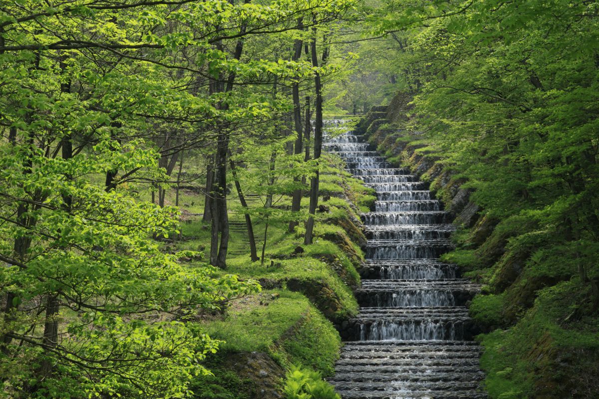 牛伏川フランス式階段工 GANREF