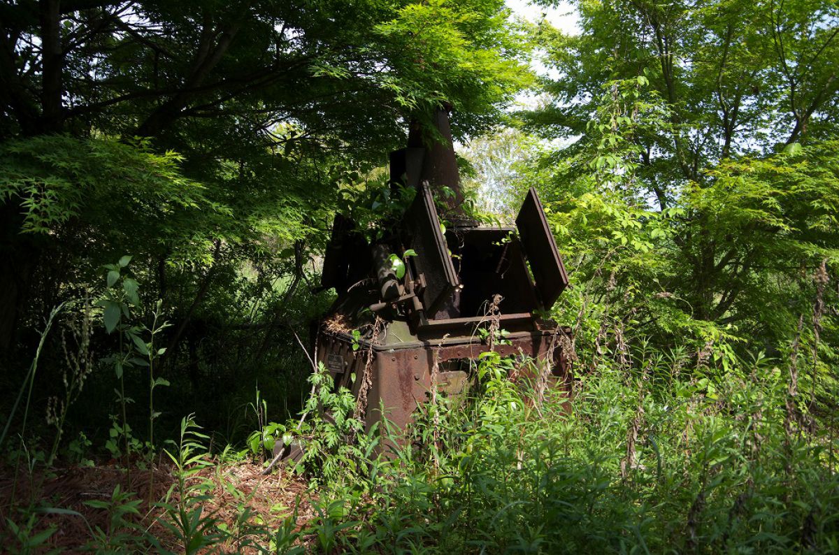 金山の神社の参道にて GANREF