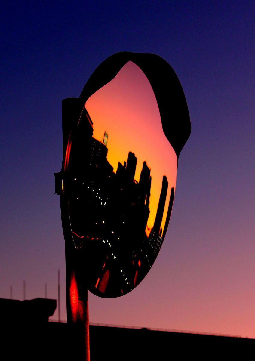 sunset in mirror | GANREF
