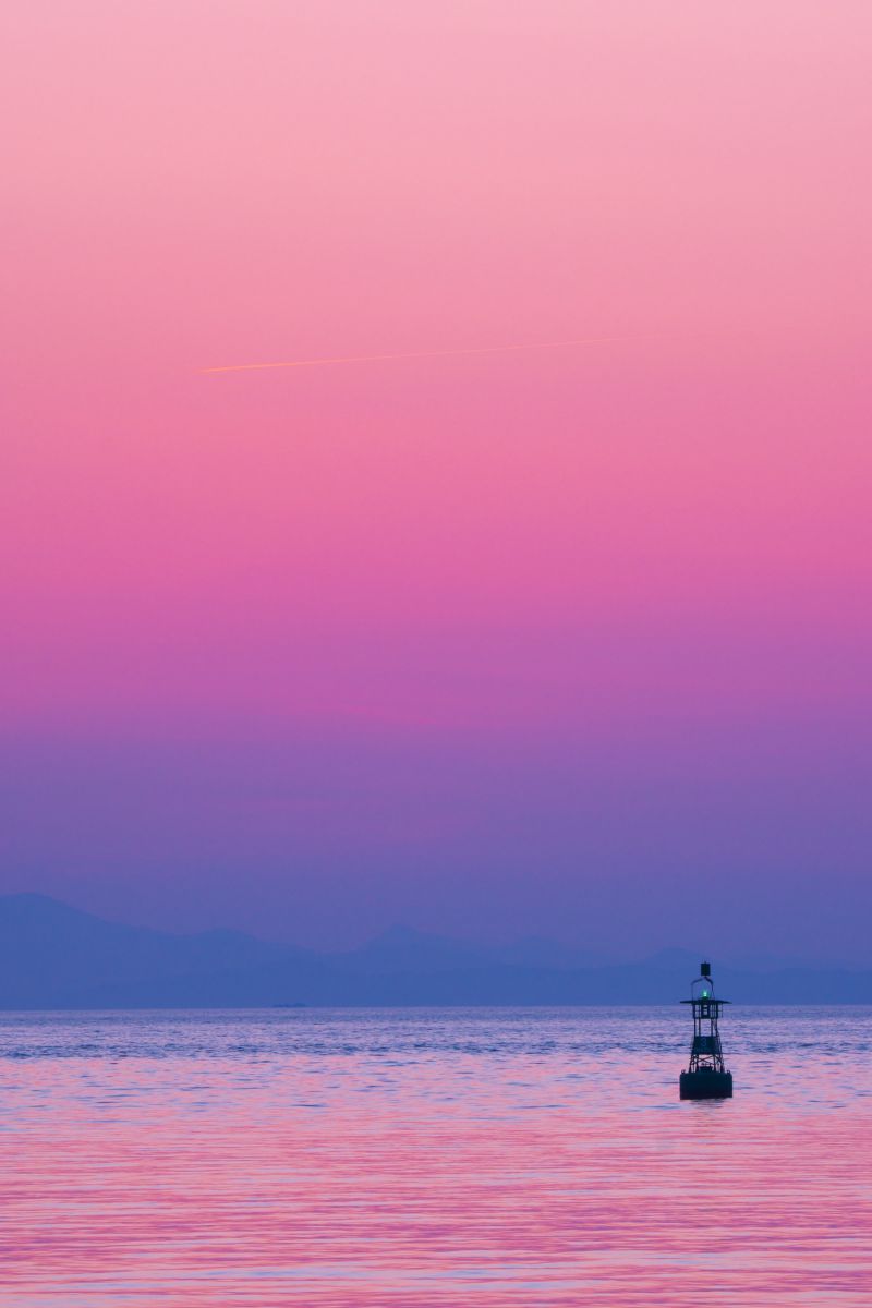 薄暮の夕焼け(瀬戸の海) | GANREF