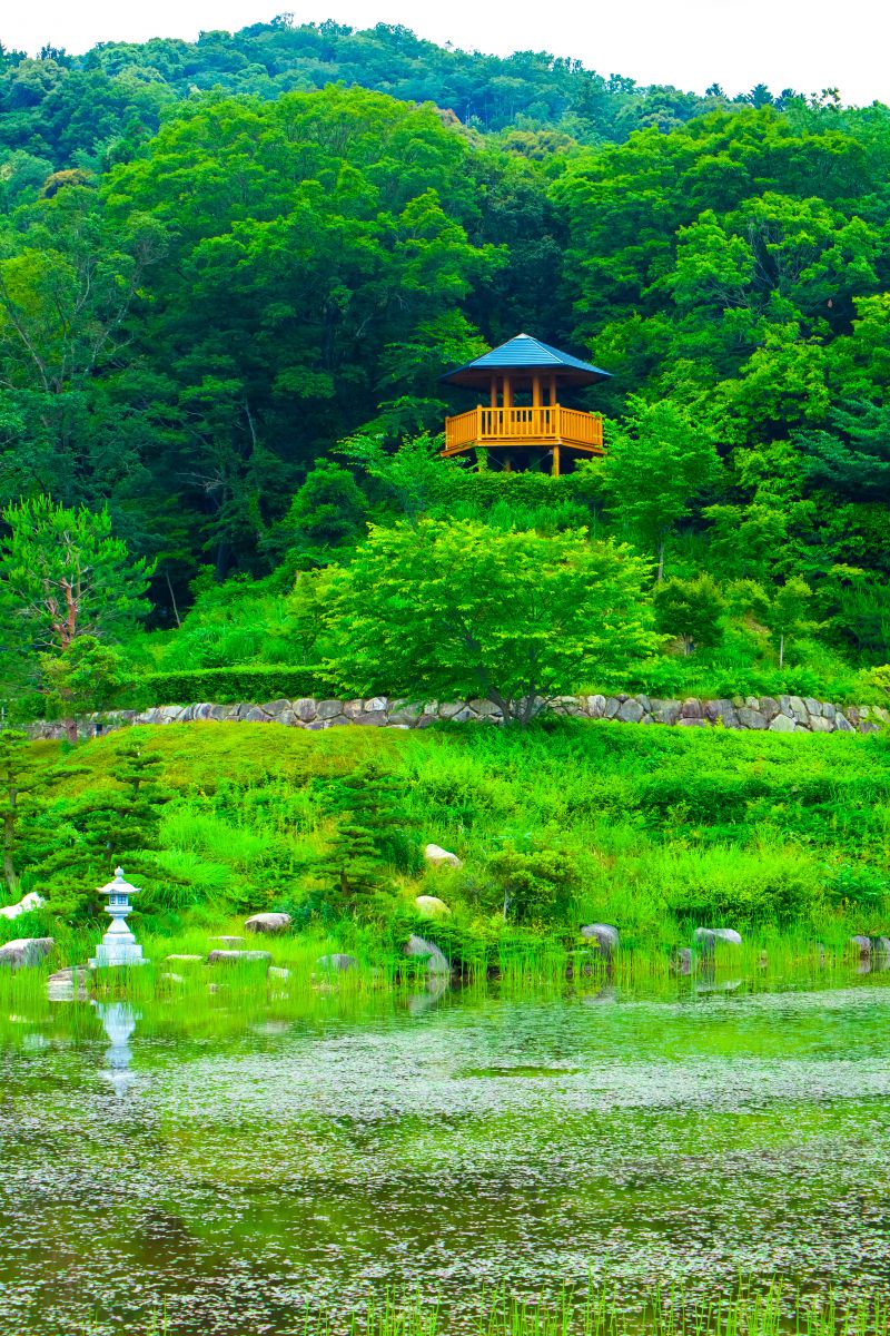 みどり色が綺麗な風景画 綺麗 景色