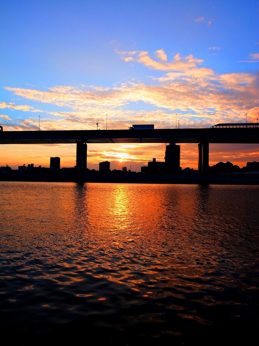 荒川土手からの夕日 | GANREF