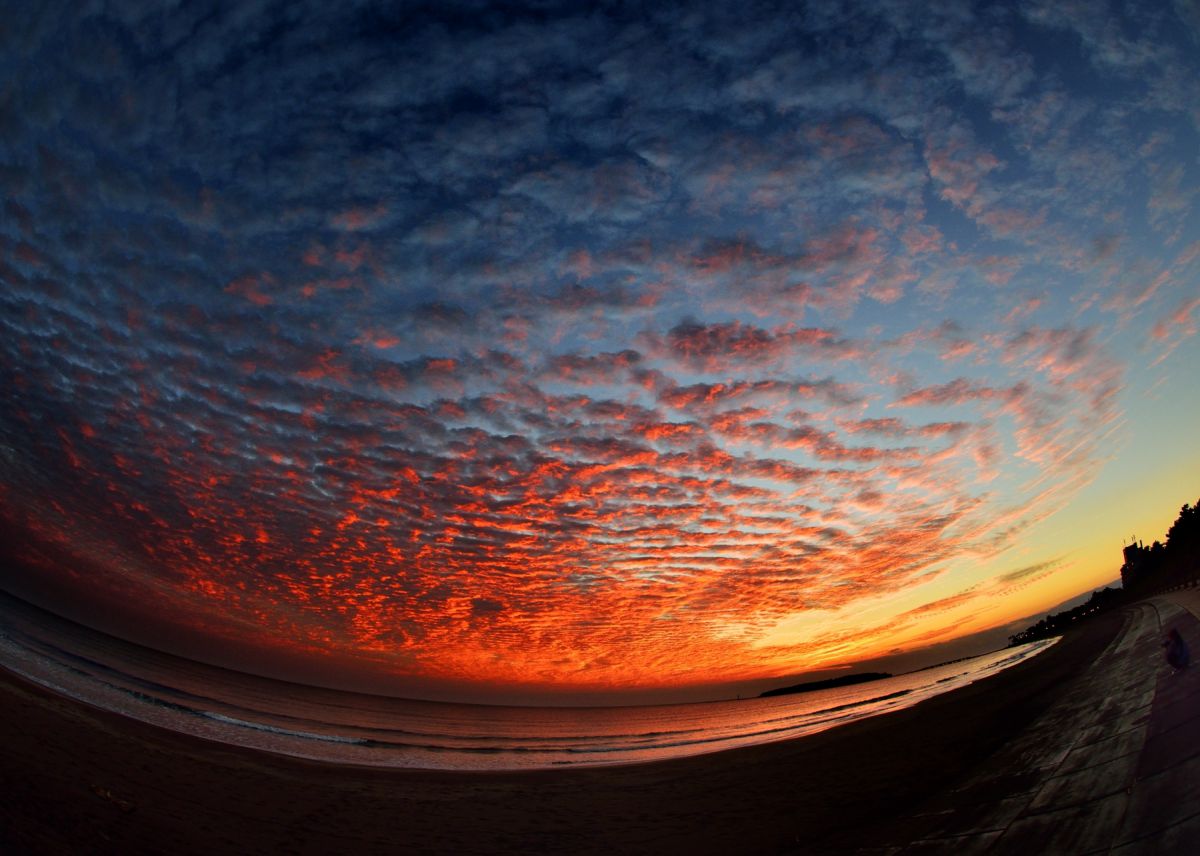 a red sky at dawn | GANREF