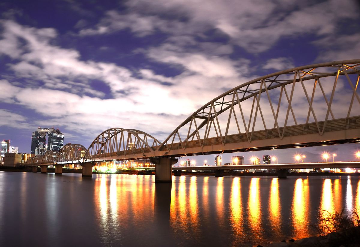 夕焼け新十三大橋 GANREF