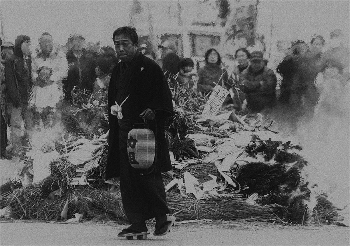 左義長 始まりました(モノクロ版) GANREF